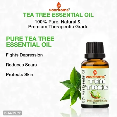 Voorkoms Tea Tree Oil | Tea Tree Essential Oil for Hair, Skin and Face Care - 100% Pure Tea Tree Oil for Dandruff, Acne, Aromatherapy, Stress, and More - 90ml Pack of 4-thumb4