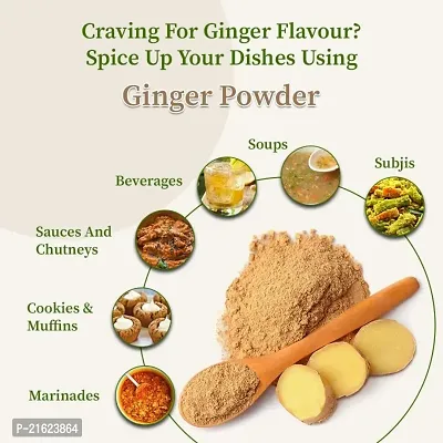 Voorkoms Organic Ginger Powder - 100% Pure, Hand-Pounded - Perfect for Cooking, Baking  Tea - No GMOs or Added Preservatives | Sukku Podi | Dry Sonth/Adrak Powder for Cooking and Health - 100 Grams-thumb5