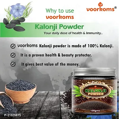 Voorkoms Kalonji(Black Cumin) Powder - Skin Toning, Anti-Ageing, Blackhead Removal, 100g Anti Acne  Pimple Free, Deep Cleansing, Skin Face Pack-thumb2