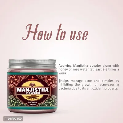 Voorkoms Natural Organic Manjistha (Rubia Cordifolia) Powder || 100 Gm || Ayurvedic Herbal Powder || For Hair,Face,Internal Consume-thumb4