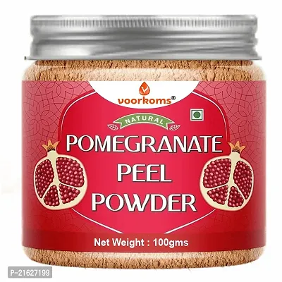 Voorkoms Pomegranate Peel Powder (Punica Granatum/Anar Peel Powder) For Face Pack | Hair Pack | Acne-Spot Treatment | Hair fall Treatment - 100 GM