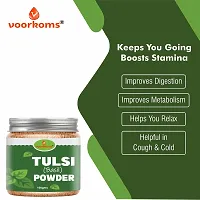 Voorkoms Tulsi Leaves Powder (100 Grams) (Pack of 1)| | Holy Basil Powder For Health, Skin  Hair| Non GMO | No Added Preservative-thumb2