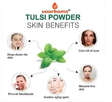 Voorkoms Tulsi Leaves Powder (100 Grams) (Pack of 1)| | Holy Basil Powder For Health, Skin  Hair| Non GMO | No Added Preservative-thumb3