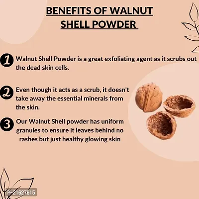 Voorkoms Walnut Shell Powder 100g | The Right Particle Mesh for Natural Face Scrubs Soaps  Exfoliating Face Masks | Exfoliates Skin Gently-thumb3