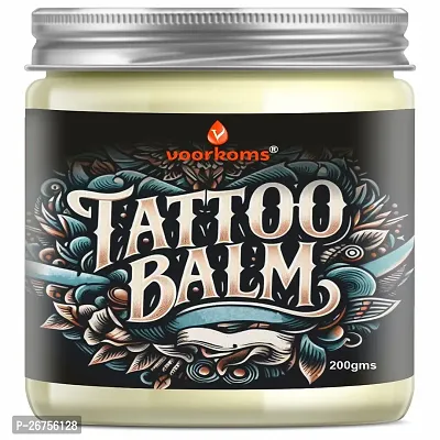 Voorkoms Tattoo Balm Tattoo Shiner Tattoo Butter 100% Natural and Vegan Aftercare Moisturizer for Fresh and Healed Tattoos Tattoo Wax- No Parabens - 200g-thumb0