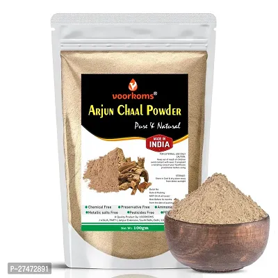 Voorkoms Arjun Chaal Powder Natural Heart Tonic for Cardiovascular Support  Hypertension Management 100gm-thumb0