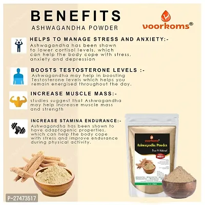 Voorkoms Ashwagandha Powder Natural Adaptogen for Stress Relief  Mental Clarity 100 gm-thumb3