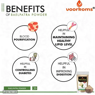 Voorkoms Premium Baelpatra Powder Herbal Supplement for Digestive Health  Immune Support 100gm-thumb2