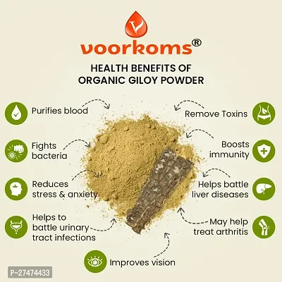 Voorkoms Premium Giloy Powder Ayurvedic Immune Booster  Herbal Health Tonic 100gm-thumb5