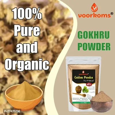 Voorkoms Premium Gokhru Powder Ayurvedic Herbal Remedy for Male Health  Vitality 100gm-thumb3