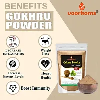 Voorkoms Premium Gokhru Powder Ayurvedic Herbal Remedy for Male Health  Vitality 100gm-thumb3