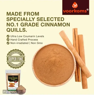 Voorkoms Premium Cinnamon Aromatic Spice for Baking, Cooking  Health Benefits 100gm-thumb2