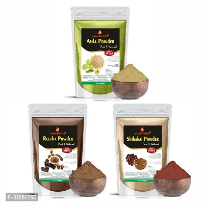 Amla, Reetha and Shikakai Powder for Hair Growth and Shining Hair Care Powder-thumb0