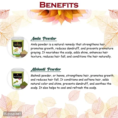 Shikakai, Reetha, Amla and Mehndi Powder for Hair Coloring  Shining Hair Powder-thumb3