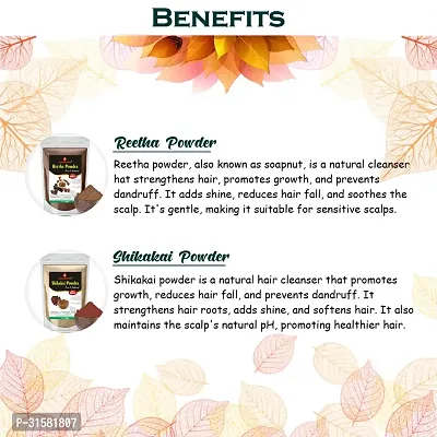 Shikakai, Reetha, Amla and Mehndi Powder for Hair Coloring  Shining Hair Powder-thumb4