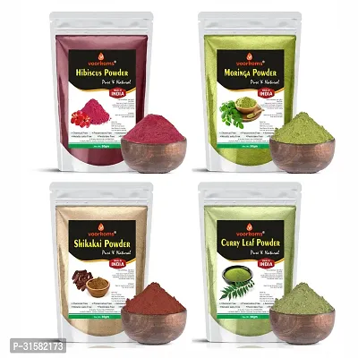 Hibiscus, Shikakai, Moringa and Curry Leaves Powder for Help Hair Growth Powder