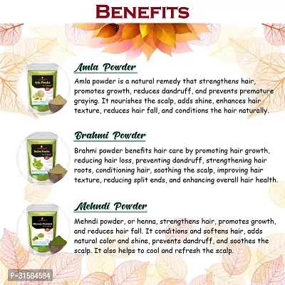 Amla, Bhringraj, Brahmi, Mehndi and Shikakai Powder for Hair Care Combo Powder-thumb3