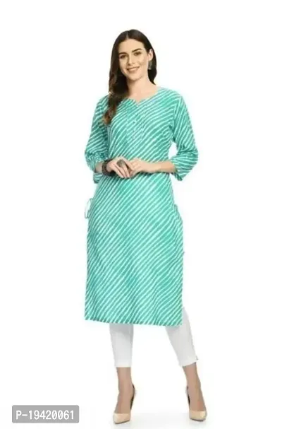 Beautiful stylish Green  lehariya Kurti-thumb0