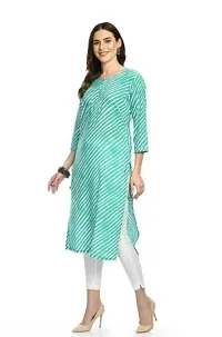 Beautiful stylish Green  lehariya Kurti-thumb1