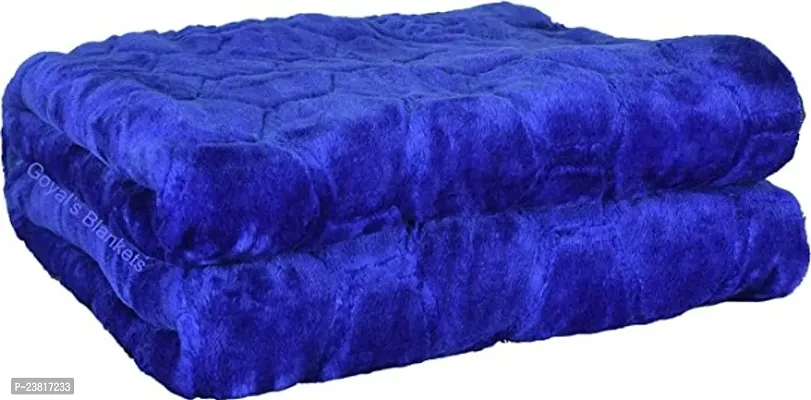 Heavy Blue Double Bed Mink Blanket for Winter-thumb2