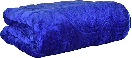 Heavy Blue Double Bed Mink Blanket for Winter-thumb2