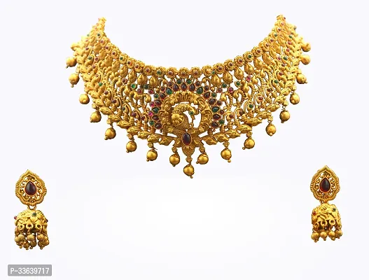 Trendy Alloy Gold-Plated Multicolor Jewellery Set-thumb0