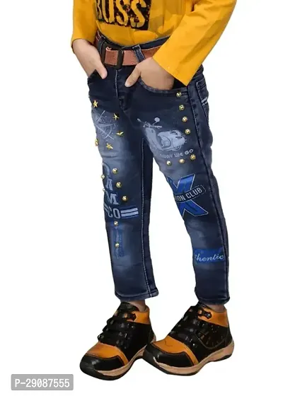 Stylish Denim Faded Jeans For Boys-thumb0