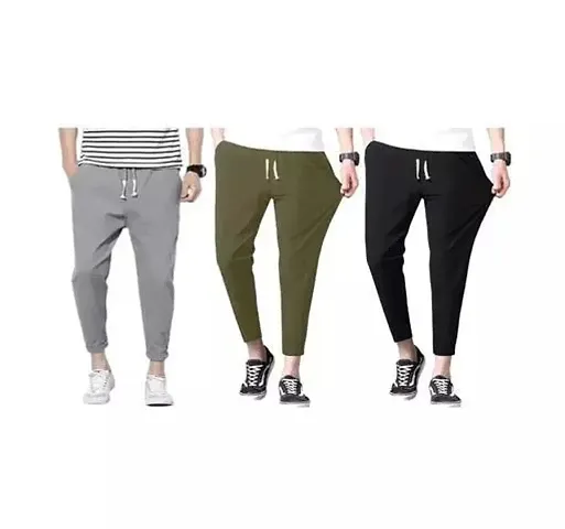 Comfortable Cotton Blend Regular Track Pants For Men 