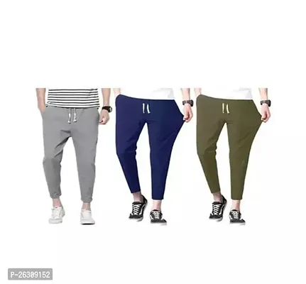 Stylish Cotton Solid Easy Wash Track pant For Men Pack of 3