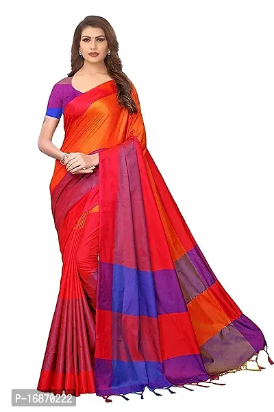 Stylish Art Silk Multicoloured  Saree with Blouse piece-thumb0