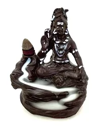 Generic Lord Shiva Smoke Back Flow Cone Incense Holder, Agarbatti Incense Decorative Showpiece Backflow Scented Cone Incenses H - 12 cm-thumb1