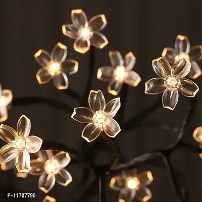 WannaBees 16 Yellow Blossom Flower Fairy Lights for Balcony Living Room Curtains Mirror Bedroom Decoration,5m Copper Wire Warm White Waterproof led String Light with Plug, Romantic Mood Lights-thumb5