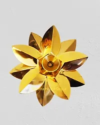 Trinetra Home Decor, Auspicious Brass Diya Lotus Design Set of 1,Size-LBH-6.5 x2 x 6.5 Oil lamp Deepak, Navaratri Gift Diwali Gift Corporate Gift Home Decor Item in Diwali Pooja-thumb3