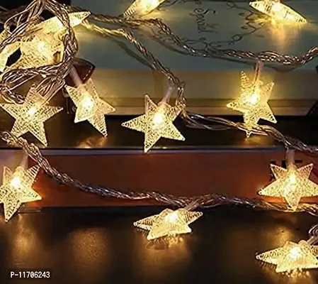 Light round Star LED Crystal Light Round Star String Light for Bedroom Diwali Decoration LED round Star Fairy Light for Valentine Day Decoration Home Decor Christmas Love Romantic Mood Light Pack of 1 (White)-thumb0