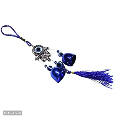 AG Unique Collection Steel and Metal Evil Eye Hanging for Protection, Good Luck Charm Wind Chimes and Prosperity at Office and Home H-28cm ( Random Design Will be Sent)-thumb2