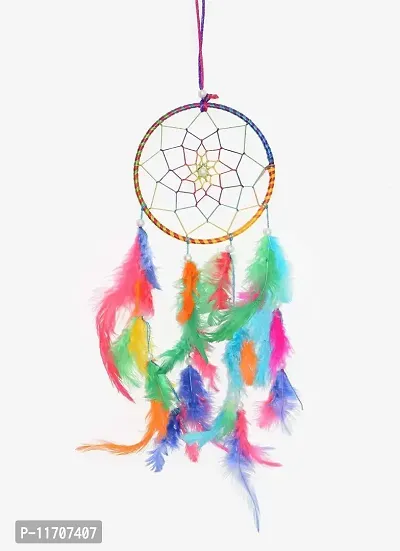 Feather Vyne Dream Catcher Wall Hanging Attract Positive Dreams Home Decor Product (Multicolour)