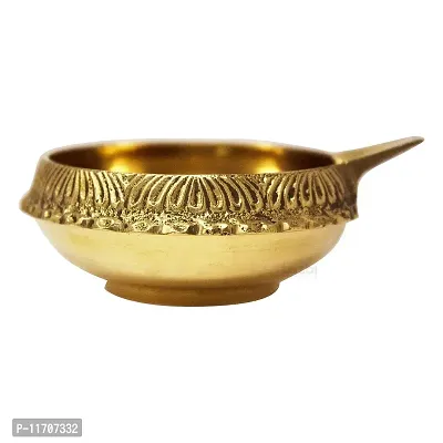 Generic Brass Diwali Diya Kuber Diya Pooja Deepak (Set of 4) (OT1222)-thumb3