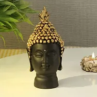 jayes Vastu Fangshui Religious Idol of Lord/God Gautam Buddha Face Head Bust Statue Decorative Showpiece - 13 cm (Polyresin, Multicolor)-thumb1