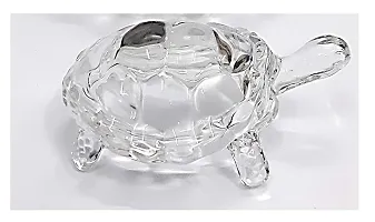 Crystal Tortoise in Plate- Fang Shui Vastu Set Best Gift for Career (KACHUA Plate)-thumb1