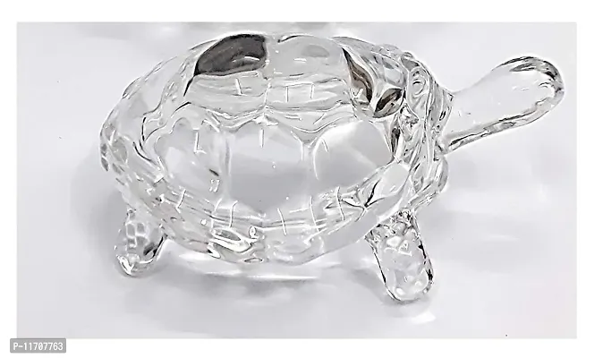 Crystal Tortoise in Plate- Fang Shui Vastu Set Best Gift for Career (KACHUA Plate)-thumb2