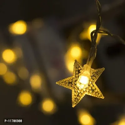 16 led Star Fairy String Lights Warm White for Diwali, Christmas, and Decorations Indoor and Outdoor (Warm White, 16 Stars)-thumb3