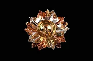 Smile Home Copper Lotus Shape Kamal Patti Akhand Diya (1.5x4-inches) -Set of 1-thumb4