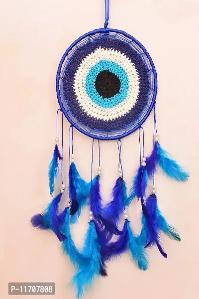 Dream Catcher | Blue, Black, White Colour | Wall Hanging | 6 Inch