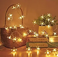 SAYW Silicone Flower 16LED (3Metre) String Light for Festival Home Decoration, Indoor Outdoor Decoration in Wedding, Party (Warm White)-thumb1