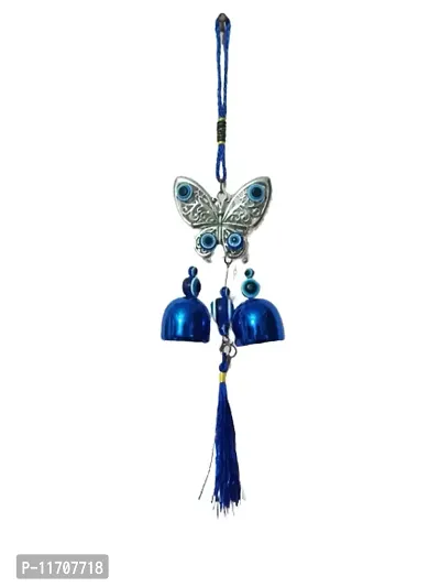 AG Unique Collection Steel and Metal Evil Eye Hanging for Protection, Good Luck Charm Wind Chimes and Prosperity at Office and Home H-28cm ( Random Design Will be Sent)-thumb3