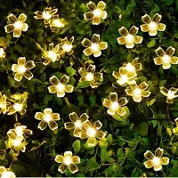 Warm White 16 LED Silicon Cherry Flower String Fairy Lights Decorative Flower Light for Diwali Christmas Festival DIY Wedding Party Bedroom Twinkle Indoor Outdoor Garden Decoration-thumb2