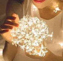 SAYW Silicone Flower 16LED (3Metre) String Light for Festival Home Decoration, Indoor Outdoor Decoration in Wedding, Party (Warm White)-thumb3