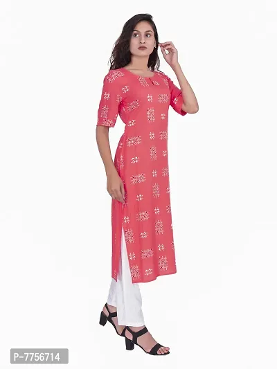 Bachuu Women's Rayon Straight Kurti Size S M L XL XXL-thumb3