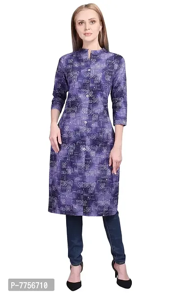 Bachuu Printed Cotton Kurti for Women and Girls Colour - Blue, White | Size S, M, L, XL, XXL-thumb4