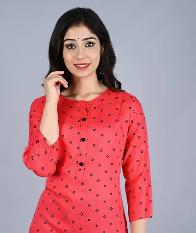 Buy Round Neck Straight Kurti, Women Dresses